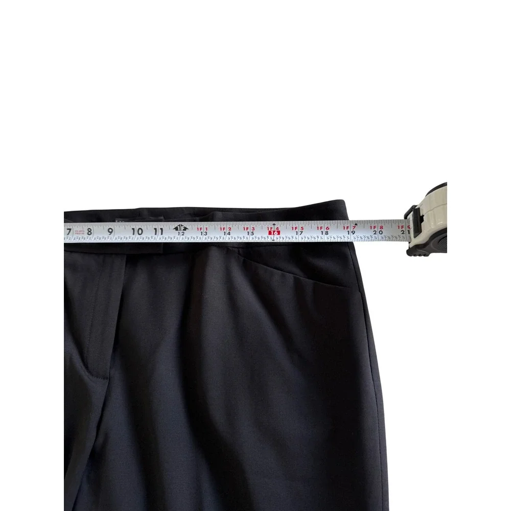 Lafayette 148 Irving Pants 14 Black Stretch Wool Slim Ankle Trousers NWT